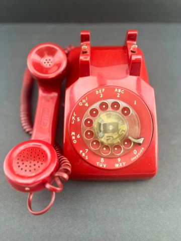 Vintage Western Electric Model 500 Red Rotary Phone