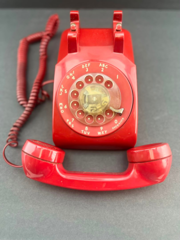 Vintage Western Electric Model 500 Red Rotary Phone